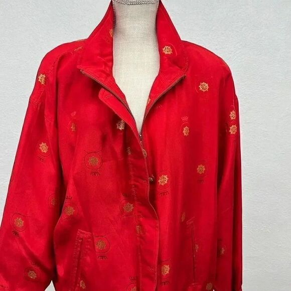 Mureli Silk Gold/ Red Nautical Jacket - Picture 2 of 12